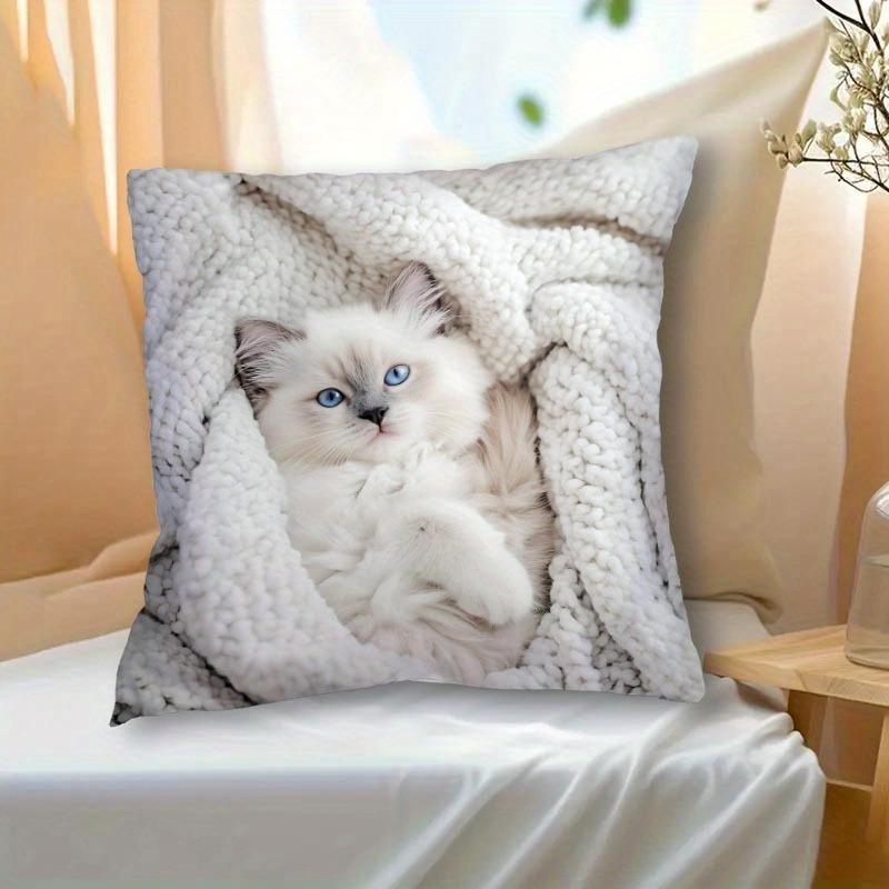 1 Packung, stilvolles Design Kissenbezug aus kurzem Plüsch