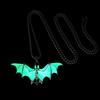 Bat Halloween Necklace Punk Style Hip Hop Neck Chains Unique Luminous Pendant Necklace  Gifts