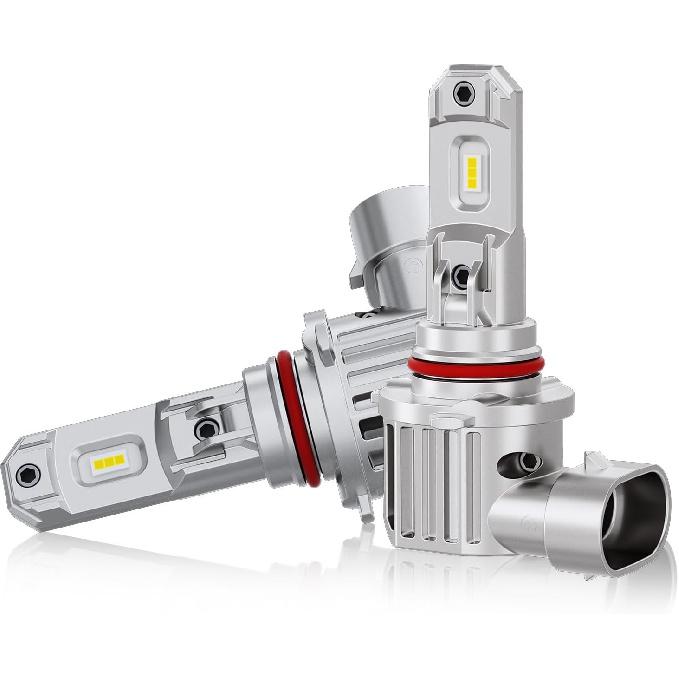 HB3 9005 LED Bulbs, 1000% Super Bright 40000LM Cool White 6500K,1:1 Mini Size, Plug And Play, CANBUS Ready, IP68 Waterproof 9005 LED Fog Light Bulbs,