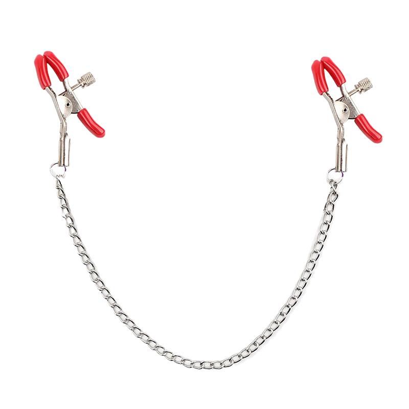 Metal Chain Nipple Clips Clitoris Breast Massage Clamps Adult Flirting Teasing Erotic Gadgets Sex Toys For Couples Multicolored