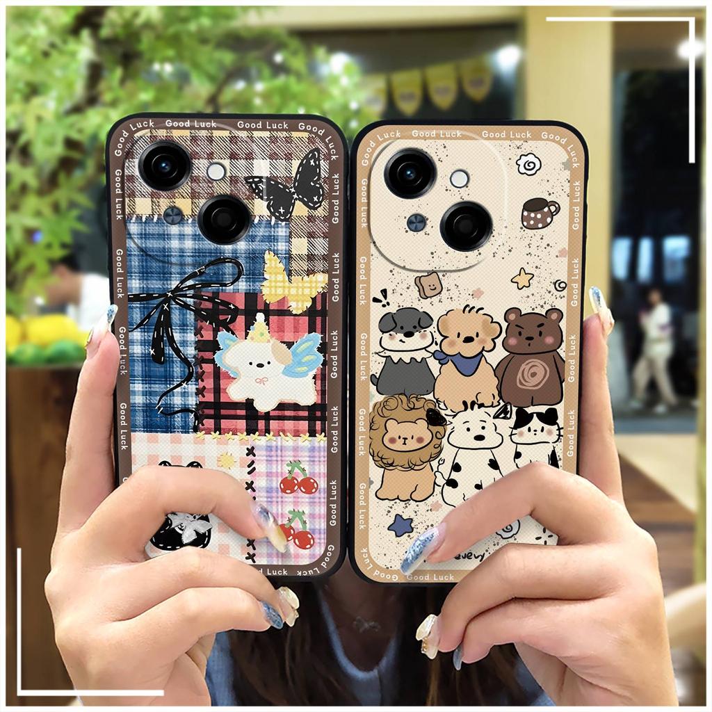 Silicone Dirt-resistant Phone Case For Tecno POP9 4G/Spark GO 1/KL4 Cartoon Phone Pouch Shockproof Back Cover TPU Cute