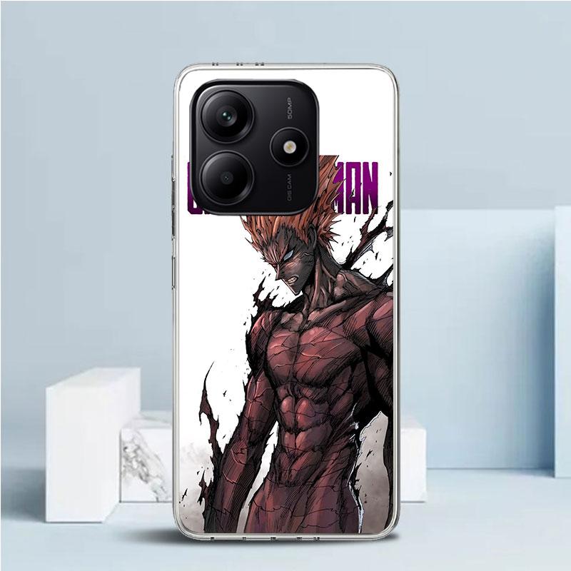 One P-Punch-Man Garou Phone Case For Xiaomi Redmi Note 15 14 14S 13 12S 12 Pro Plus 11S 11 11T 11E 10S 10 + Soft TPU Back Cover