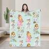 Sarahs Kays Pattern Blanket Cartoon Flannel Throw Blanket Bedroom Sofa Printed Soft Warm Bedsprea,