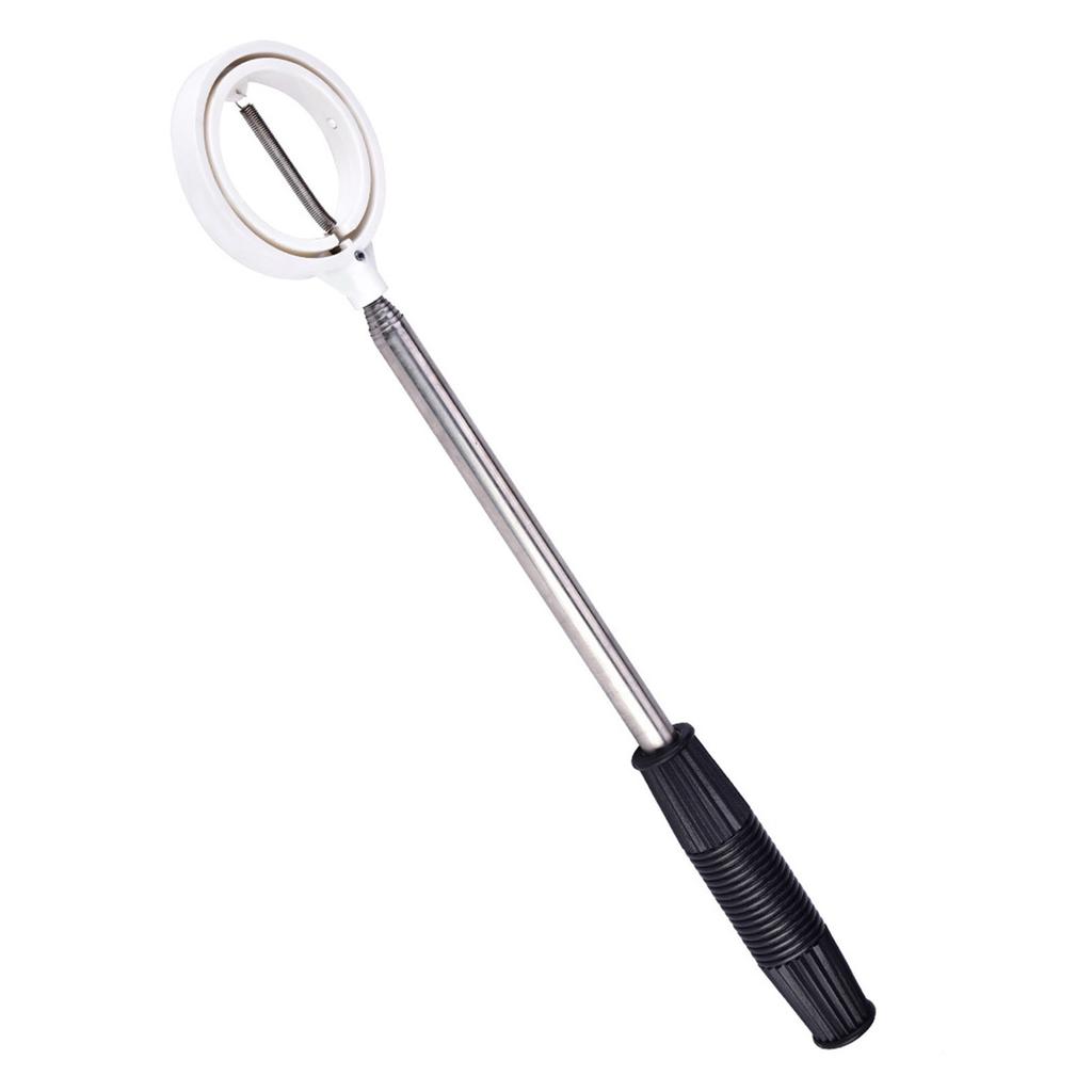 Practical Picker Telescopic Pick Up Tool Device Retriever Scoop (White)
