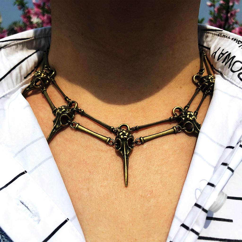 Gothic Bird Necklace, Evil , Pagan  Necklace