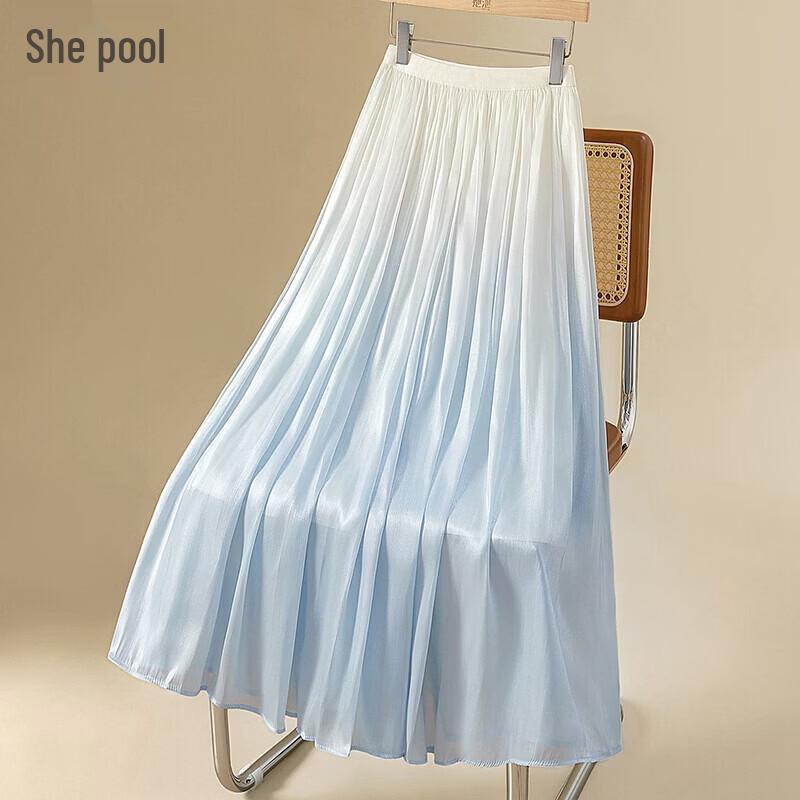 Women s Gradient A-Line Mid-Length Skirt L