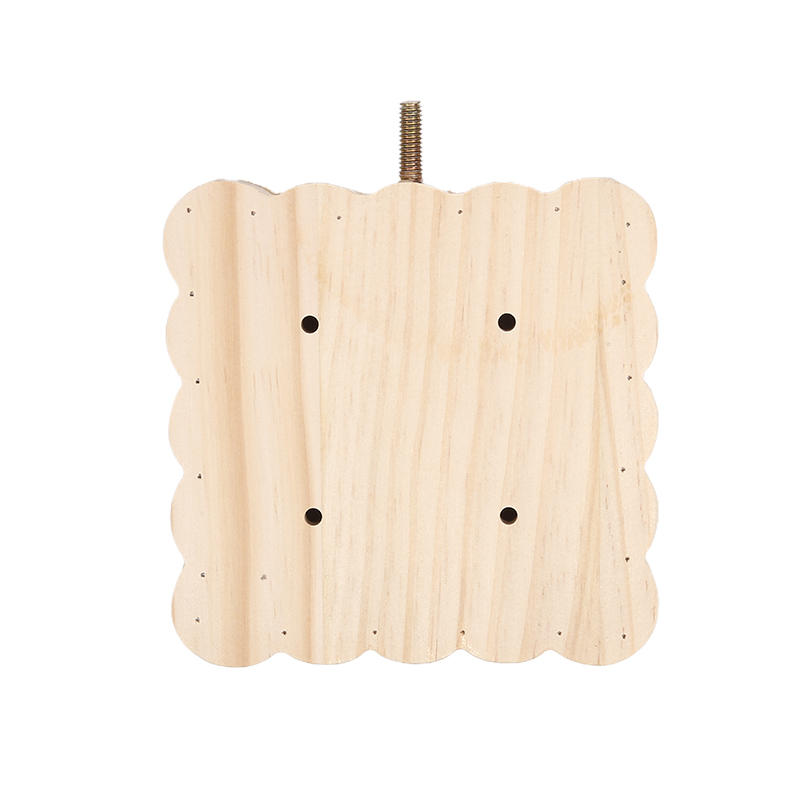 Pet Bird Parrot Wood Foraging Platform Stand Rack Triangle/Square Chewing Bites Intelligence Feeders Natural Stand For Parrots