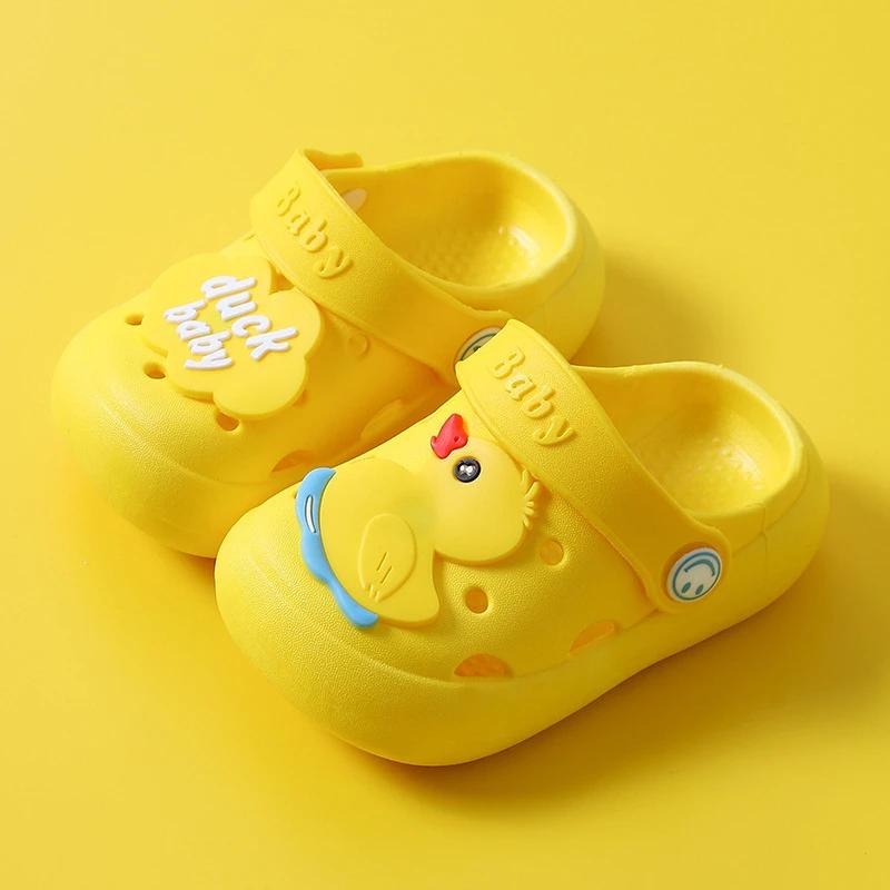 

Children s Hole Shoes Slippers for Boys and Girls Breathable Non Slip Cute Lightweight, Soft Soled Sandals for External Wear 13cm 5.12inch жовтий