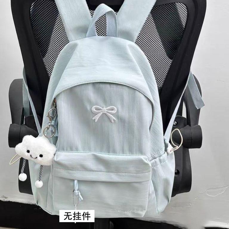 Schoolbag schoolbag junior high school girls bow high value girl heart backpack 1011 summer college student backpack