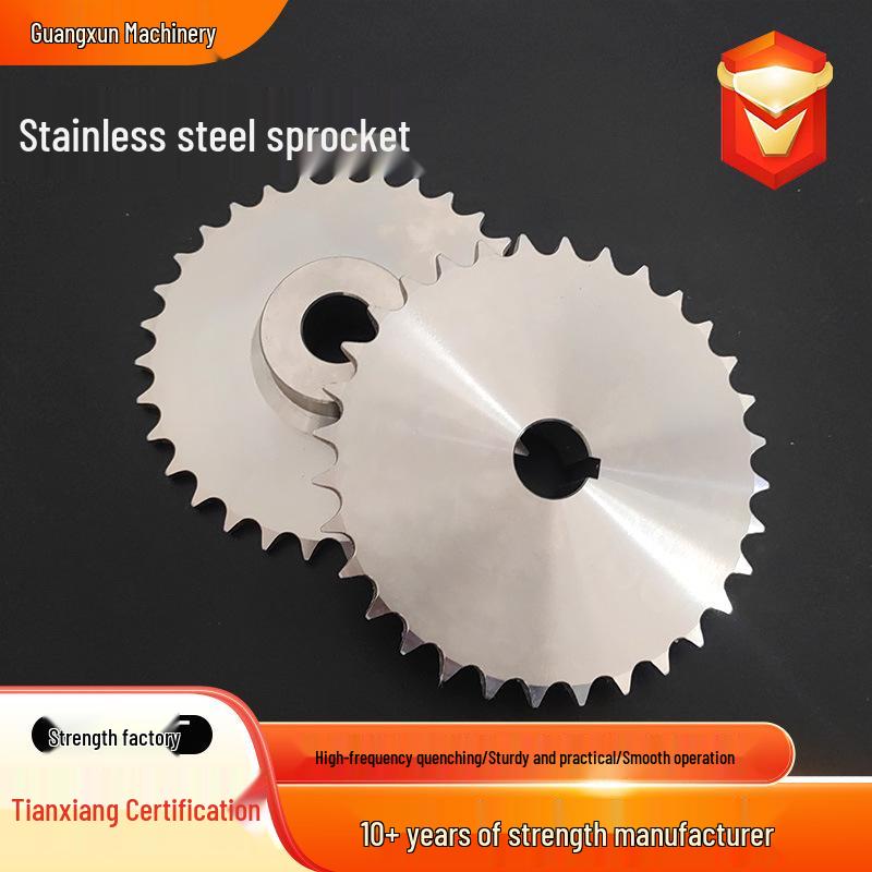 304 Stainless Steel Single Row Double Pitch Conveyor Sprocket (3/8 & 1/2 )