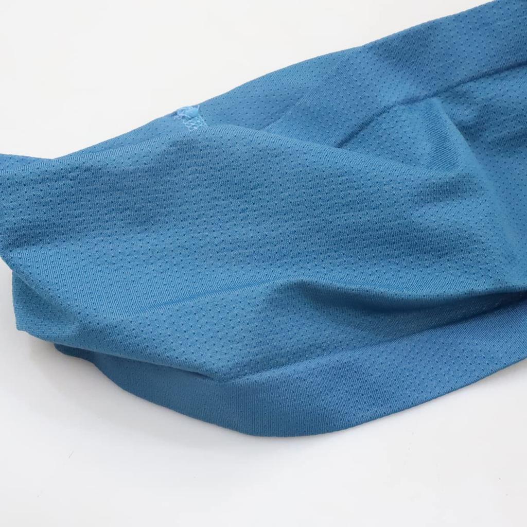 Bandeau pour Hommes Sport Turban à Cheveux Bandana Large Bandeau pour se Laver le Visage Course à Pied Baseball Football Hommes Femmes bleu