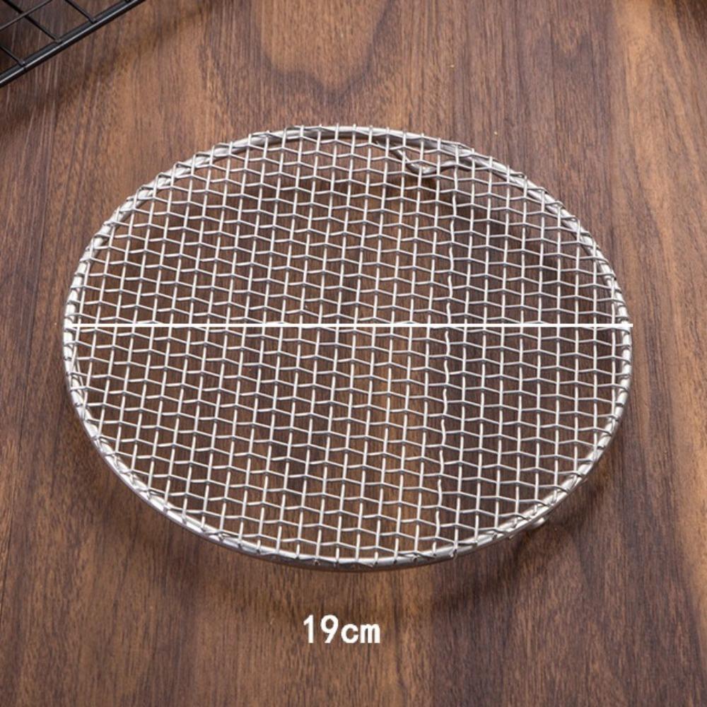 New Semi -Circular/Round Tempura Frying Net Durable Portable Drying Net Stainless Steel Fried Food Barbecue Net