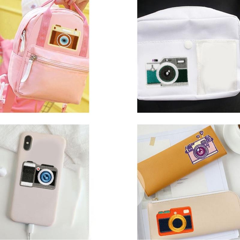 11 Pcs Cartoon Camera Iron On Patches Clothing Patches Colorful Repair Patches Embroidery Patches for Bag Decoration