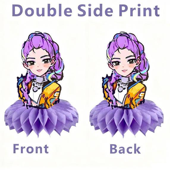 8pcs Anime Figures Decorations Children Birthday Party Honeycomb Ornaments Desktop Decoration Props Gift Party Decorations
