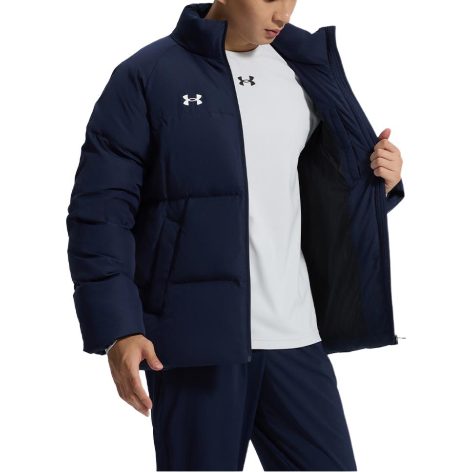 Under Armour Stand Collar Sports Zipper Warm Windproof Waterproof Down Jacket Men Jackets 25600801-409