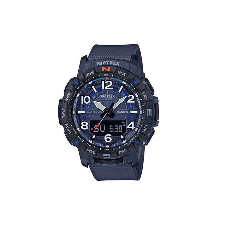 Casio Pro Trek PRT Series Multifunction Outdoor Watch Men watches Black PRT-B50-2PR Blue