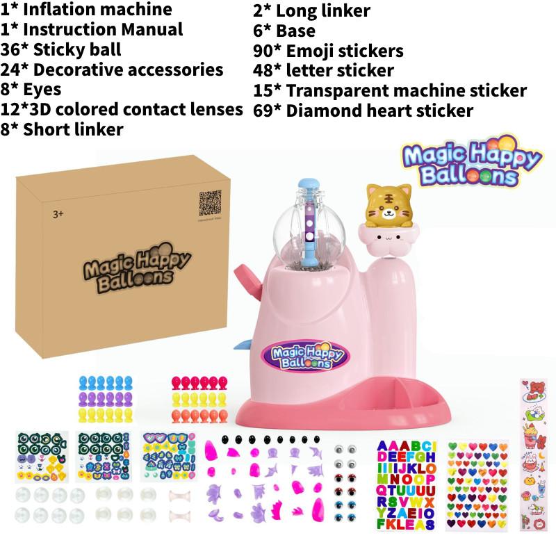 

Пластиковый Бобо Липкая Игрушка для Игры Сделай Сам Прыгающий Мяч с Машиной для Пузырей для Детей