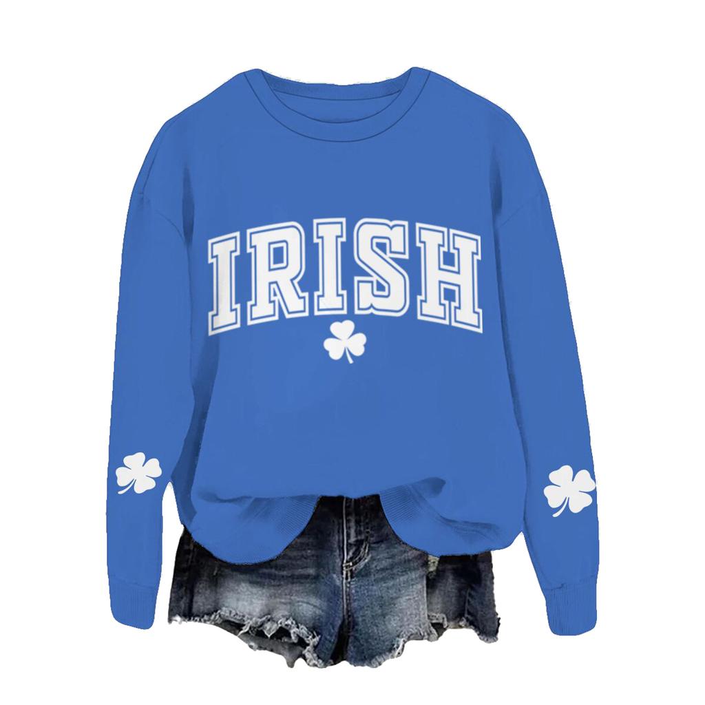 Ladies' Casual Women's Printed Round Neck Pullover Hoodie