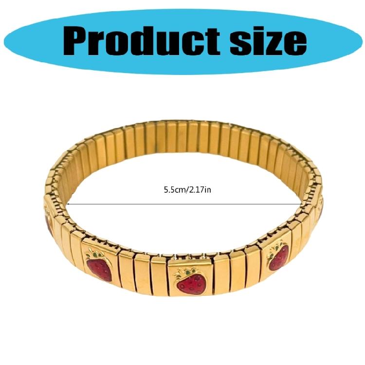 Fruit Inspired Adjustable Bracelet for Trendy Women Stainless Steel Jewelry Italian Crafted Comfortable Spring Gifts