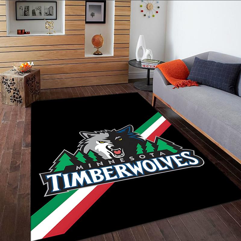 Timberwolves Logo  Carpet, Kitchen Rugs, Yoga Mat, Non-Slip Mats, Rug for Bathroom, Living Room bedroom, Camping Rugs Christmas Gift