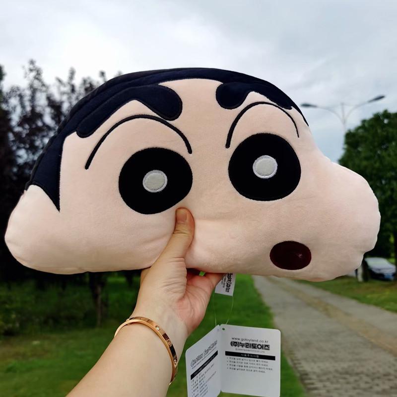 Plush Shinchan Crayon Car Pillow With Pp Cotton For Vehicle Interior Decor