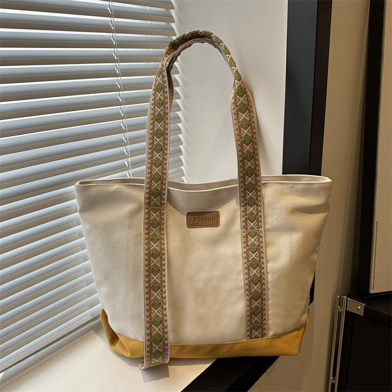 Stylish Canvas Tote Bag For Women Large Capacity Perfect For Students Everyday Use