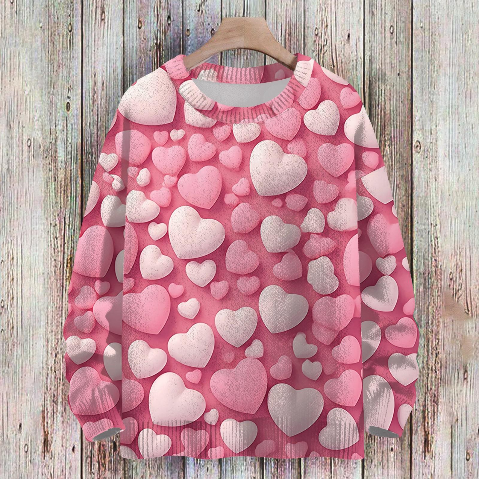 

Рождественские толстовки для женщин Вязаный свитер Милая рубашка Осенний свитер с круглым вырезом Топы L