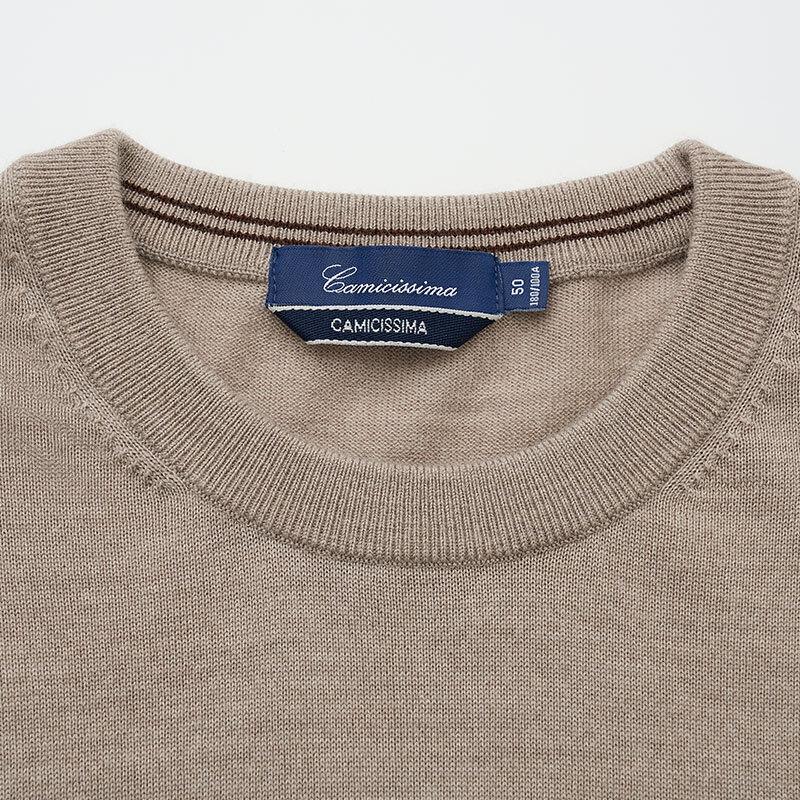 

Мужской шерстяной свитер CAMICISSIMA в стиле business casual с круглым вырезом 50
