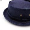 SWINGPLUS Pork Pie Terrapin Solid Canvas Hat, Simple, Fabric, All-Season, Men's (Indigo)