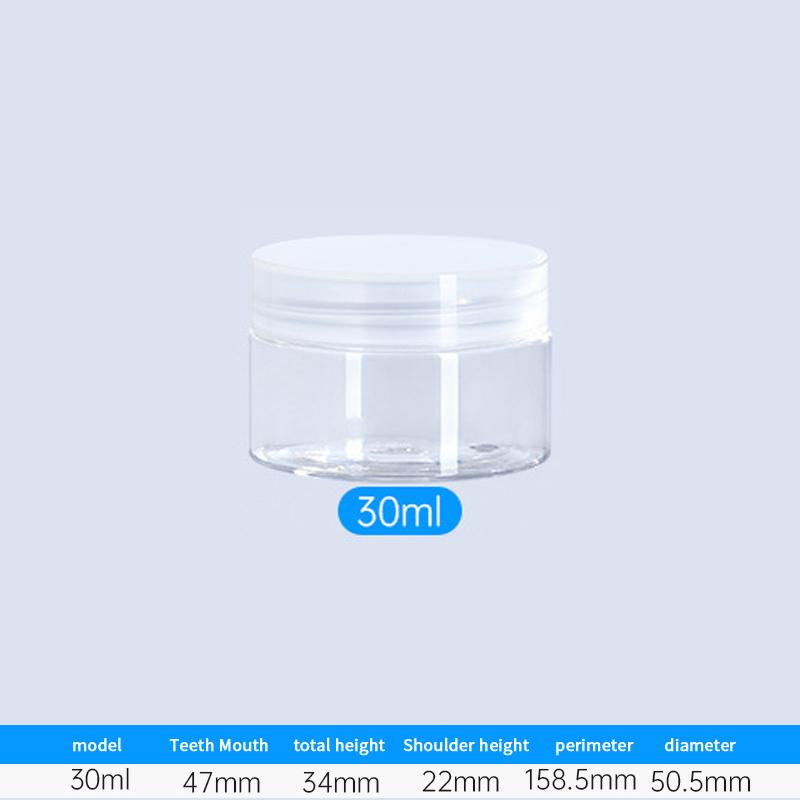 5Pcs Travel Face Cream Jar Empty Plastic Cosmetic Makeup Bottle 20Ml 30Ml 50Ml Transparent Storage Container Refillable Bottles