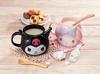 Skater Ceramic Mug 390ml Kuromi Sanrio Die-cut CHMGD4-A