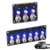 3/6-fach Auto-Kippschalter-Panel 12V/24V Austauschbarer Sicherungshalter Mit Licht Für Camping Boot Wohnmobil Van Yachten LKW Zubehör