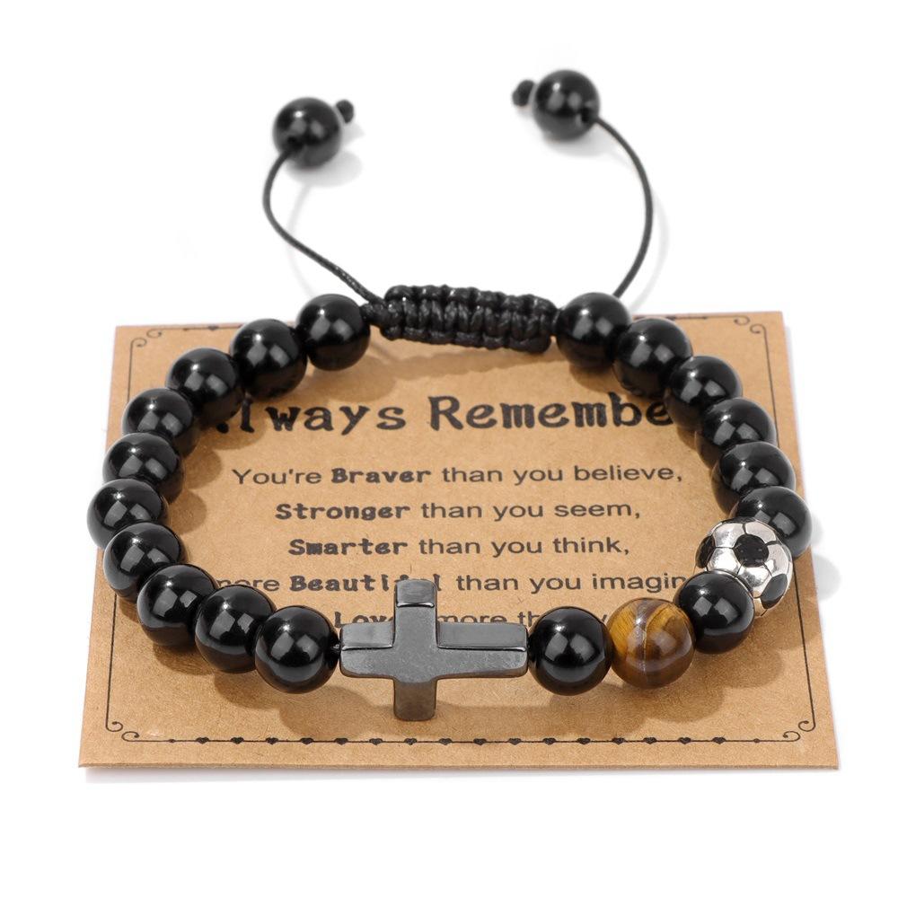 

Браслет JYL TS Мати та Донька Звукові Бусини з Літерами Солодкий Зміцнює Сімейні Зв язки та Любов Football+Card золотисто-березовий