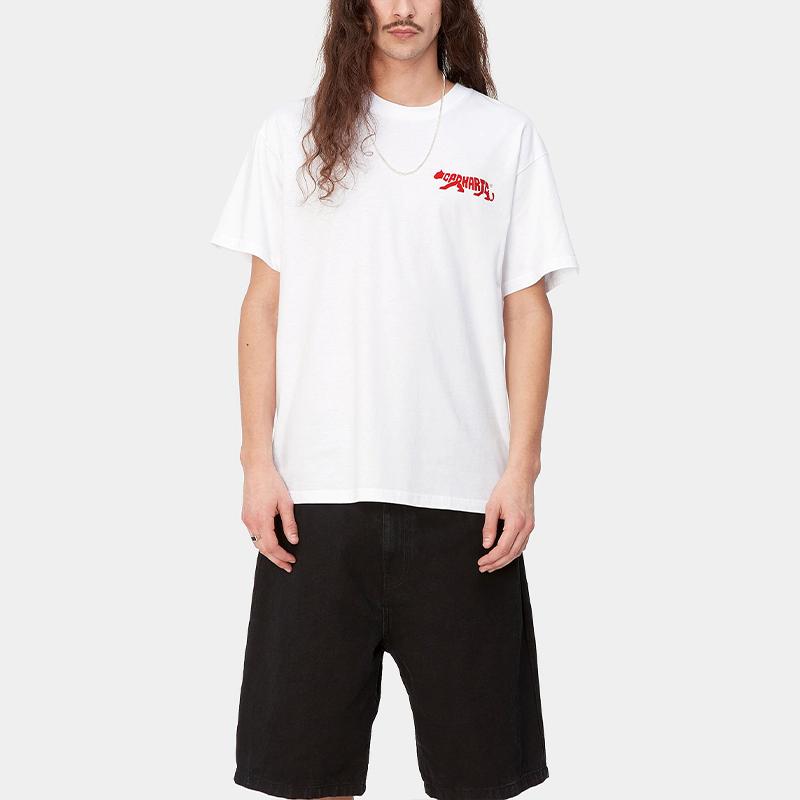 Carhartt WIP SS24 S/S Rocky T-Shirt Loose Fit Short Sleeve Men Tops White I033258-02-XX