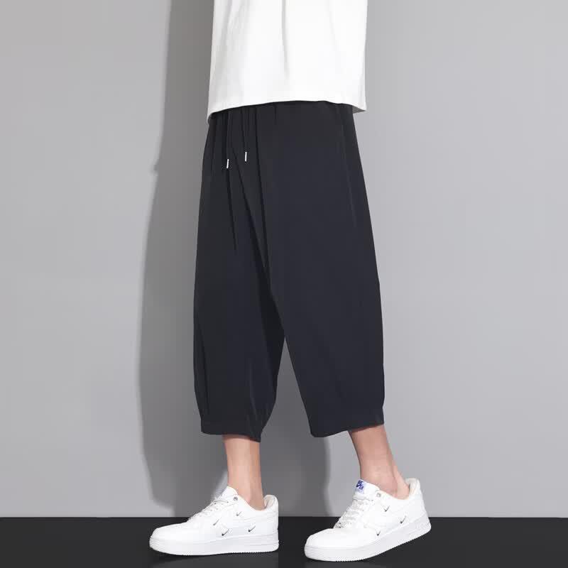 Men's Ice Silk Tapered Quick-Dry Capri Pants