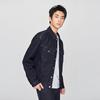 Lee Men's Fade-Resistant Dark Blue Brushed Denim Jacket