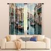 2 Stück, Filtervorhänge (ausgenommen Stangen, unbeweglich, ohne Batterien) Venedig Landschaft zur Verwendung in Schlafzimmern und Wohnzimmern