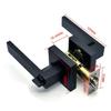 Contemporary Square/Round Privacy Lever Door Handle Easy to Open Locking Lever for Bedroom or Bathroom Heavy Duty