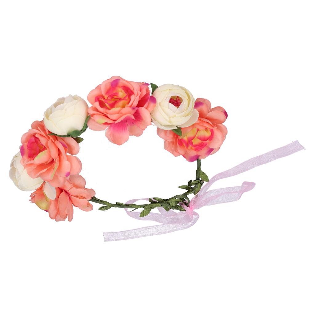  Flower Wreath Headband Floral Garland Headpiece Artificial Floral Crown for Women