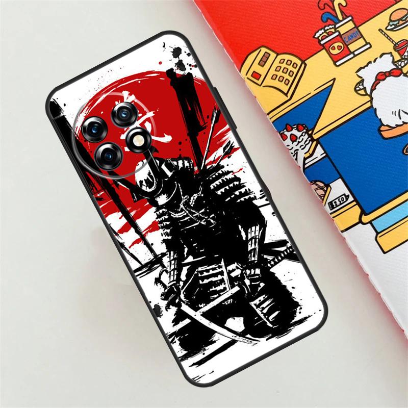 Japanese Bushido Samurai Case For OnePlus 12R 12 11 10 9 Pro 10R 9R 8T 10T Nord 3 2 CE 4 Lite N10 N20 N30 Back Cover