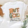Floral Fall But God Shirt, There Was No Way But God Made A Way, Thankful Tee