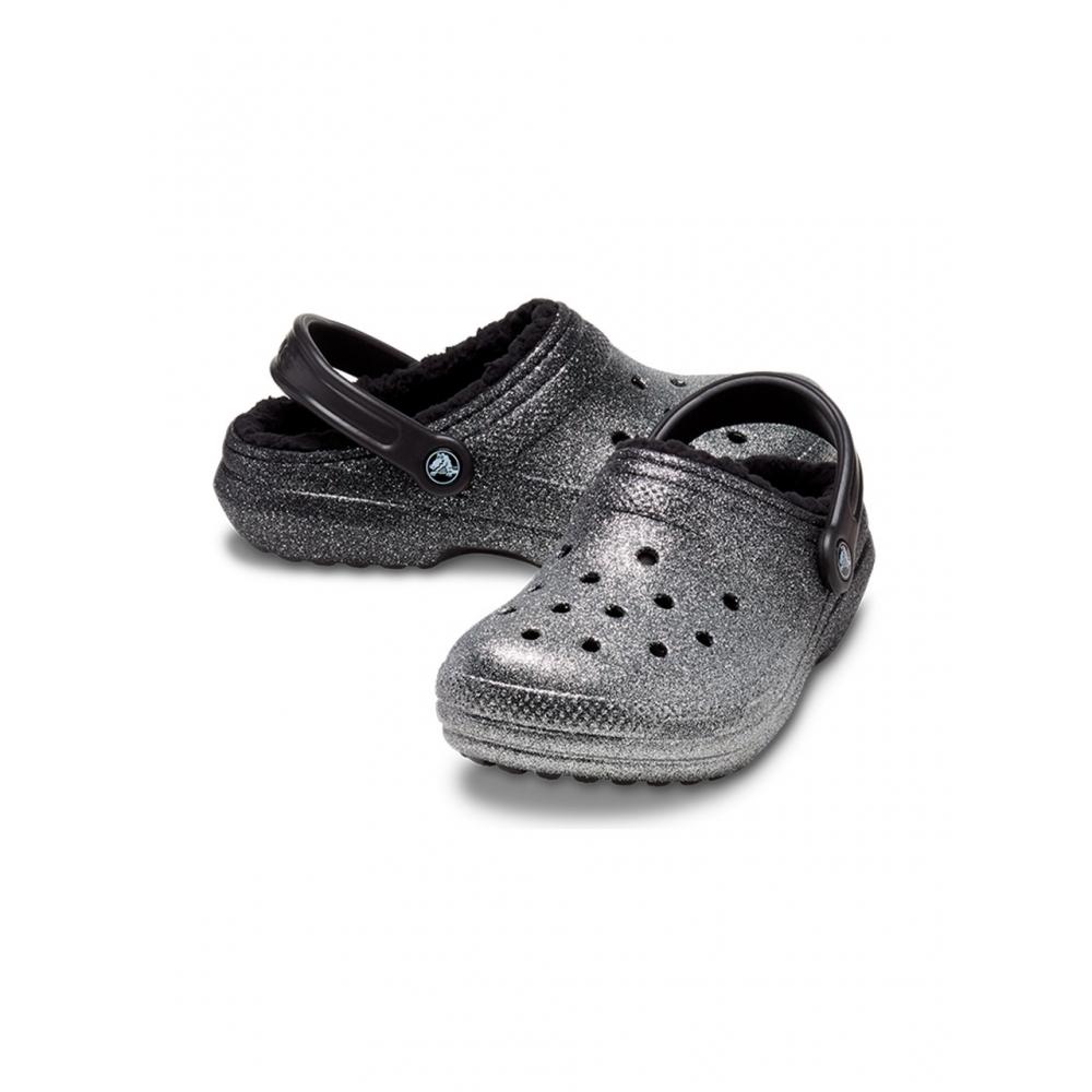 

CrocS Women S claSSic Glitter Lined Clog bkS 22fucl205842 BLACKSILVERZ067/240