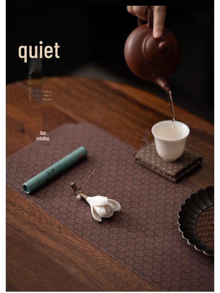 Handmade Ceramic Flower-Shaped Incense Holder for Magnolia Scented Sticks - Zen Home Decor Sandalwood & Agarwood Burner