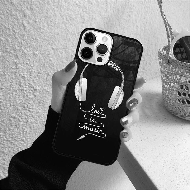 Music On World Off Phone Case for iPhone 17 Air 16 PRO MAX 15 14 PLUS 12 11 13 Back Cover Fundas Shell coque