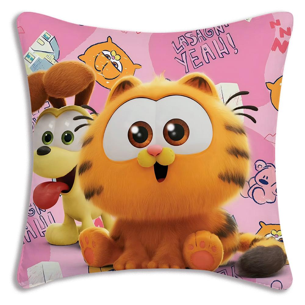 Cute Cartoon Garfields Pillow Covers Cartoon Sofa Decorative Home Double-sided Printing Short Plush Cute Cushion Cover