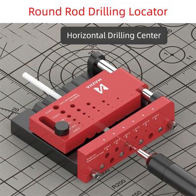 T0012 Self Centering Round Bar Drilling Guide Practical Metal Plastic Borehole Positioning Device Doweling Jig Kit Hobby Making