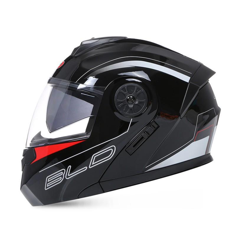 Full Face Motorcycle Helmet With Dual Visors Flip-Up Design Men Women All Season Riding
