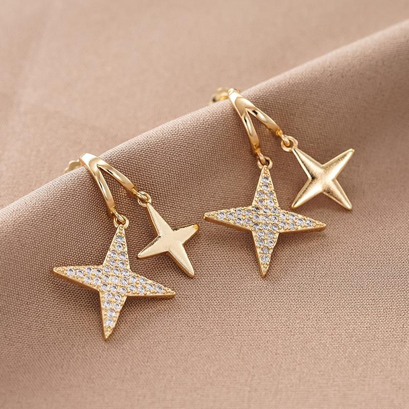 Xiaomi Huitan Star Fresh Style Women Drop Earrings Inlaid Bright CZ Fashion Wedding Party Versatile Daily Accessories Jewelry Gift