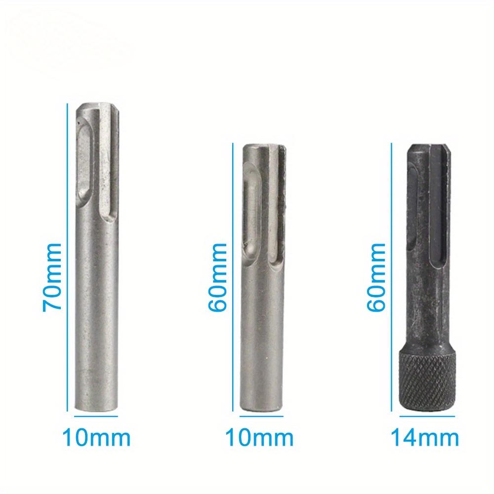 3PC Two Pits Two Slots SDS Internal Hexagonal Extension Sleeve Electric Hammer Impact Drill Bit Conversion Joint Tool Set