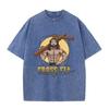 Asian Size Vintage Washed T Shirt Muscular Jesus Cross Fit Graphic Oversized Gym Christian Streetwear Short Sleeve Tee